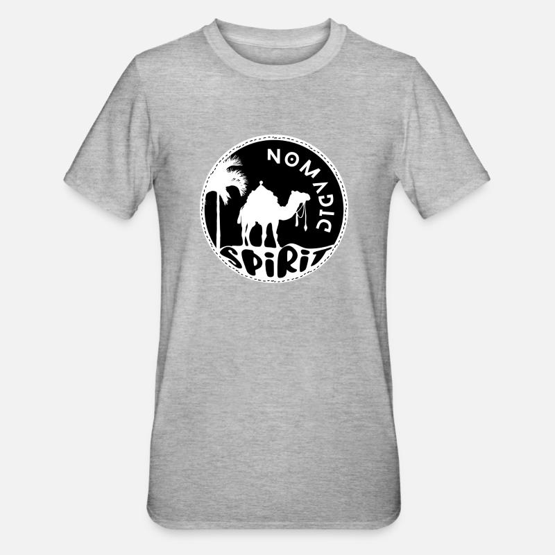 Nomadischer Geist - Unisex Polycotton T-Shirt - Grau meliert