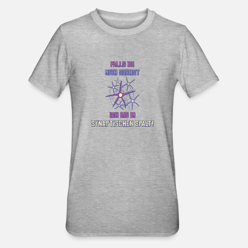 synaptischer spalt - Unisex Polycotton T-Shirt - Grau meliert