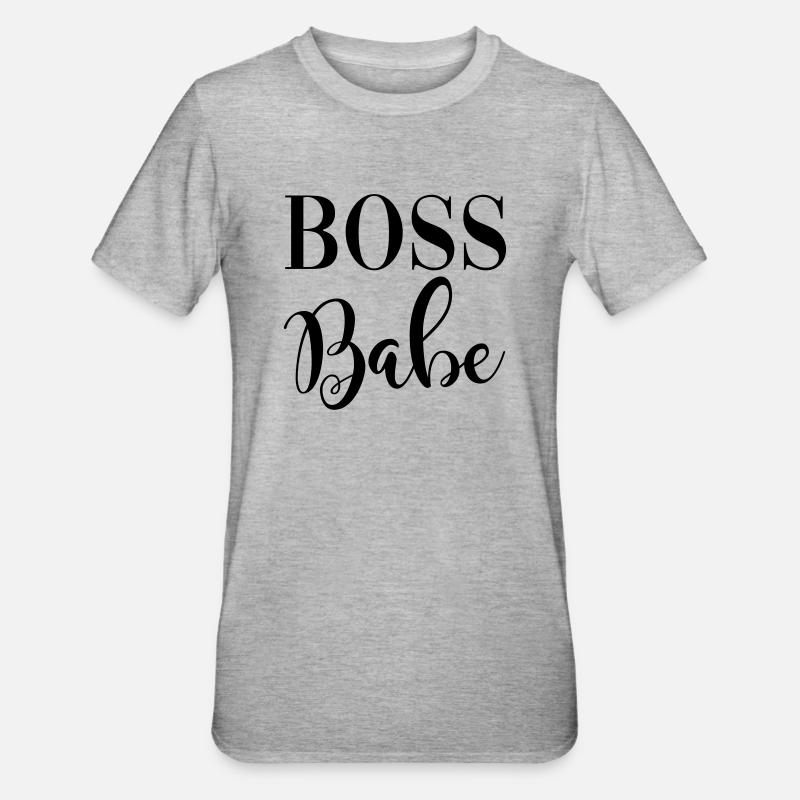 Boss Babe - T-shirt polycoton Unisexe - gris chiné