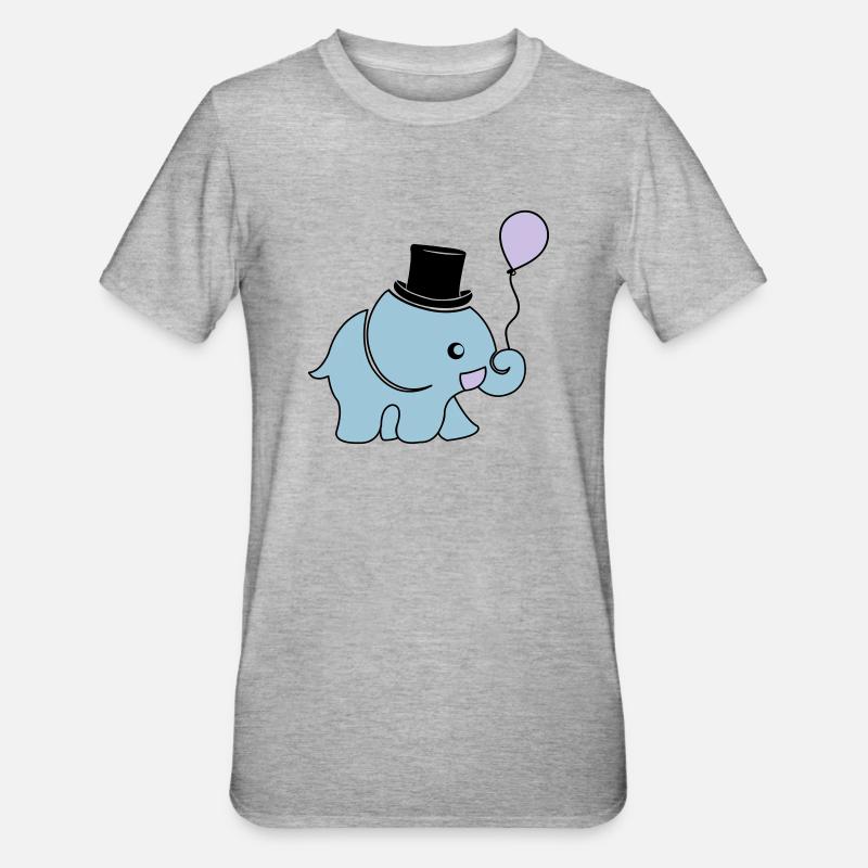 elefant_artist_002 - T-shirt polycoton Unisexe - gris chiné