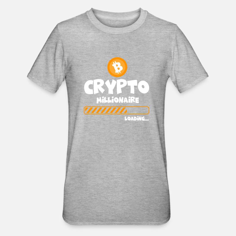 Crypto Millionaire - loading - T-shirt polycoton Unisexe - gris chiné