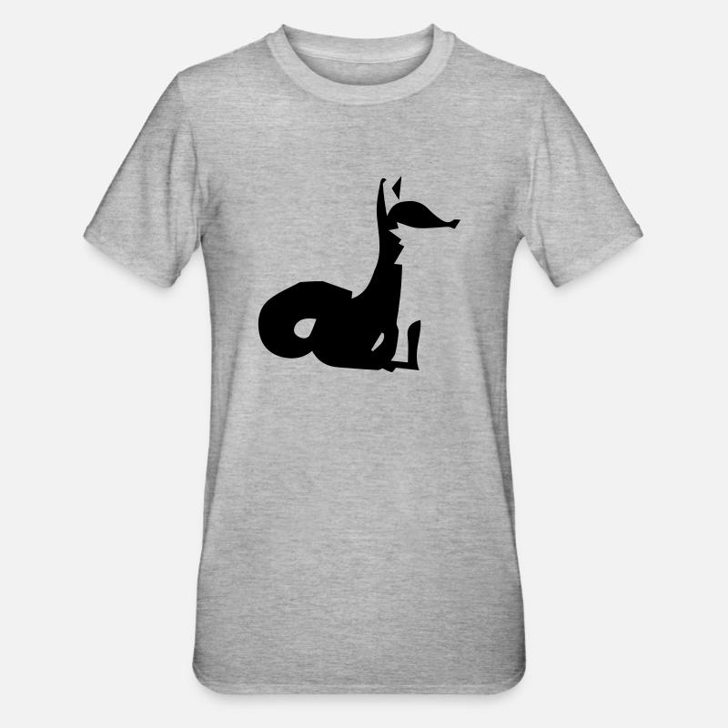 fuchs - Unisex Polycotton T-Shirt - Grau meliert
