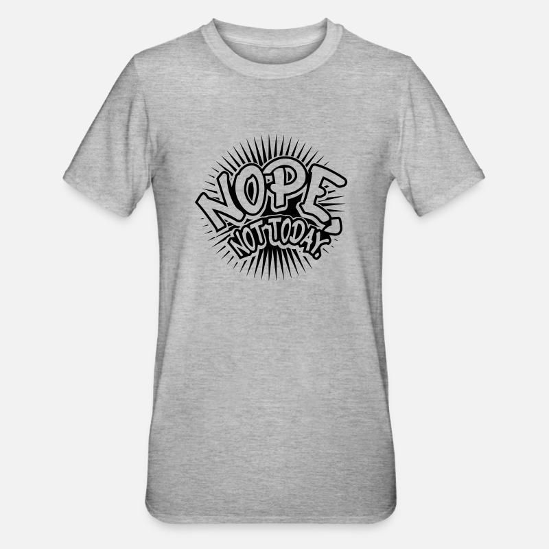 Nope Comic Schrift - Unisex Polycotton T-Shirt - Grau meliert