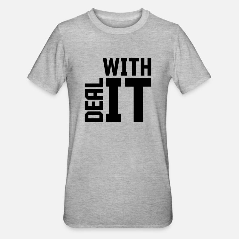 Traitez-le Citation - T-shirt polycoton Unisexe - gris chiné