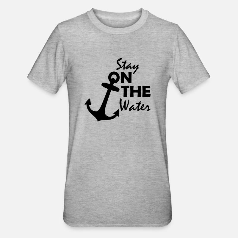 Restez sur l’eau - T-shirt polycoton Unisexe - gris chiné