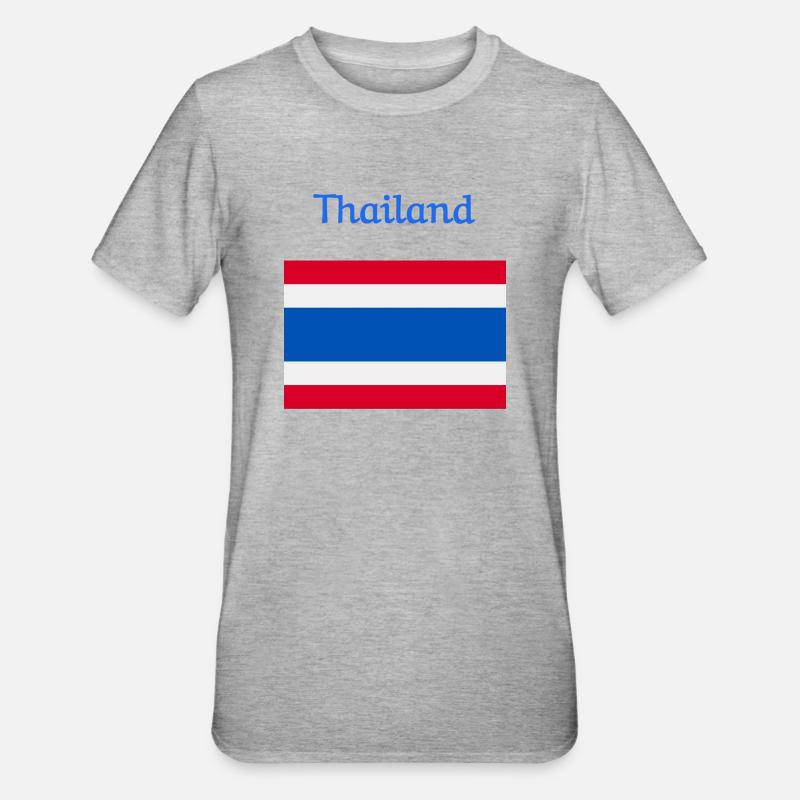 Drapeau de la Thaïlande - T-shirt polycoton Unisexe - gris chiné