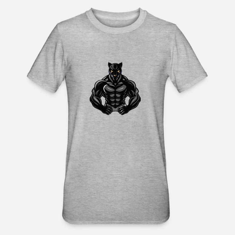 Bande dessinée Panthère - T-shirt polycoton Unisexe - gris chiné