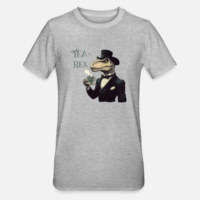 Tee-Rex-Meme - Unisex Polycotton T-Shirt - Grau meliert