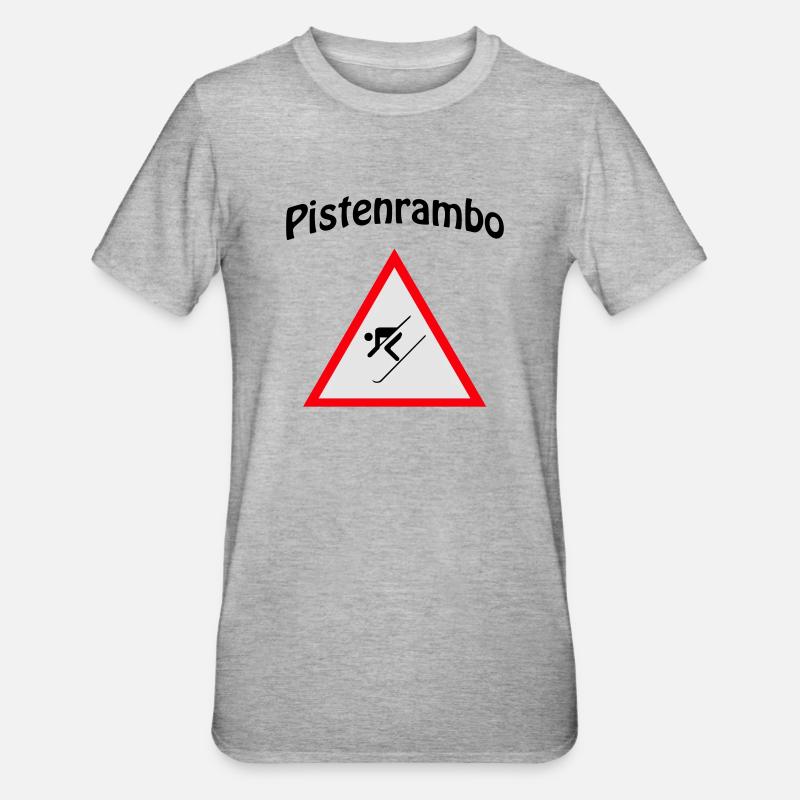 Pistenrambo - Unisex Polycotton T-Shirt - Grau meliert