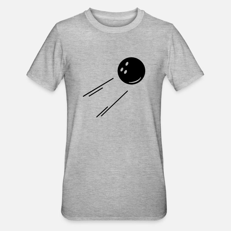 bowling kugel (1c) - Unisex Polycotton T-Shirt - Grau meliert