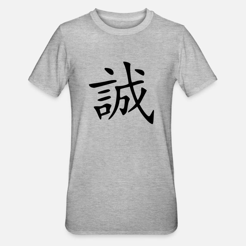 ehrlichkeit - Unisex Polycotton T-Shirt - Grau meliert