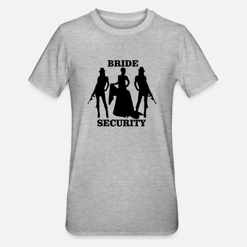 Bride Security - Unisex Polycotton T-Shirt - heather grey