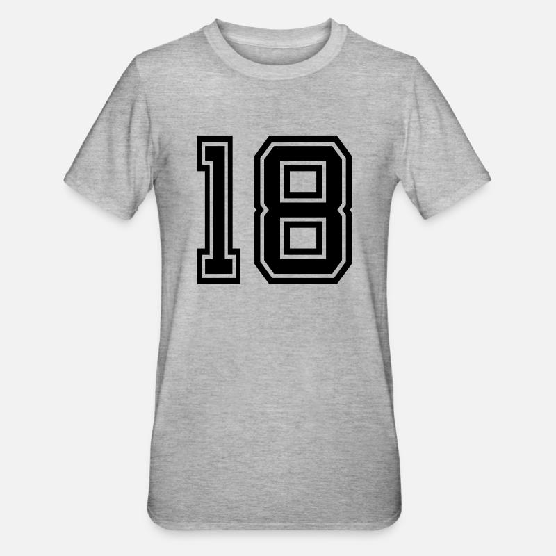 18 - T-shirt polycoton Unisexe - gris chiné