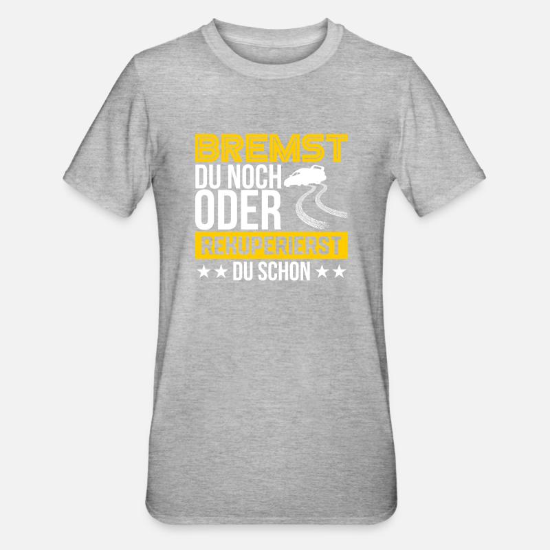 E-Auto Geschenk - Unisex Polycotton T-Shirt - Grau meliert