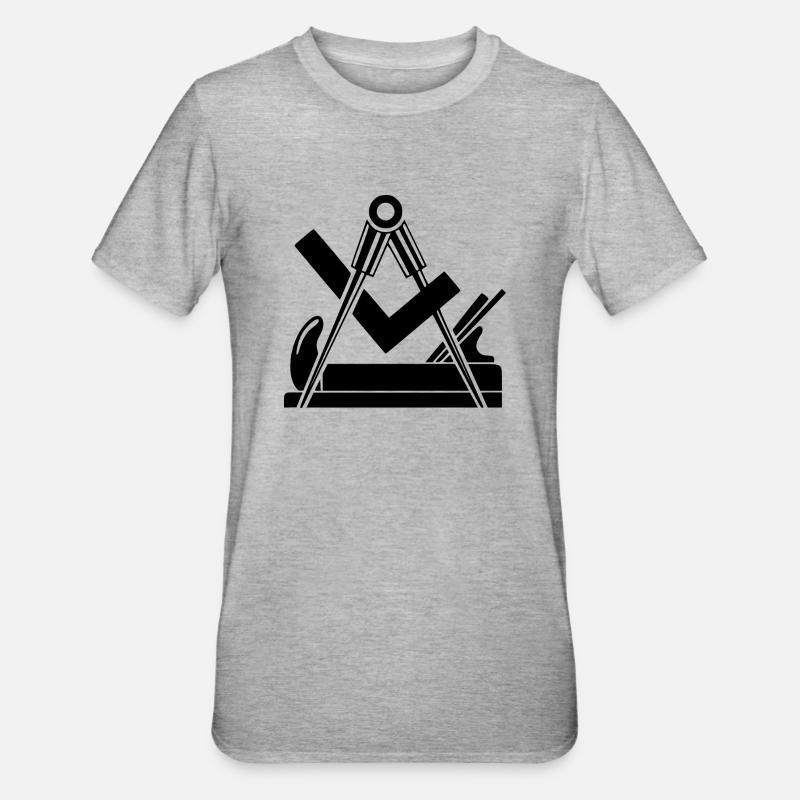 Craft Carpenter Joiner Guild Logo - Unisex Polycotton T-Shirt - heather grey