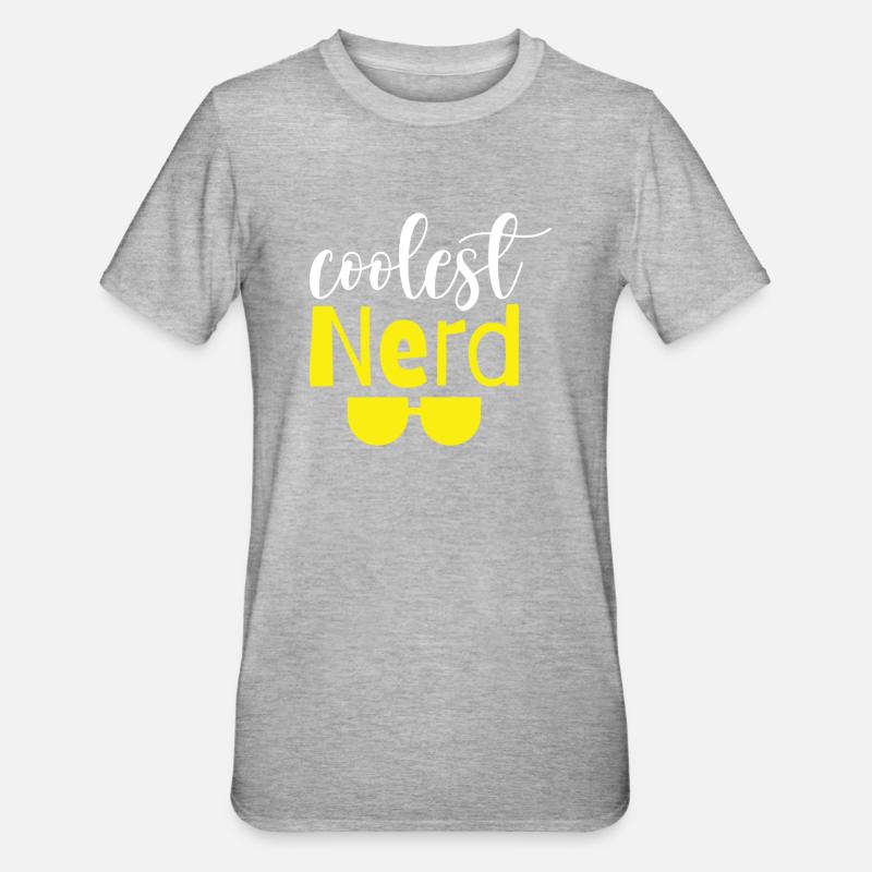 Nerd le plus cool - T-shirt polycoton Unisexe - gris chiné