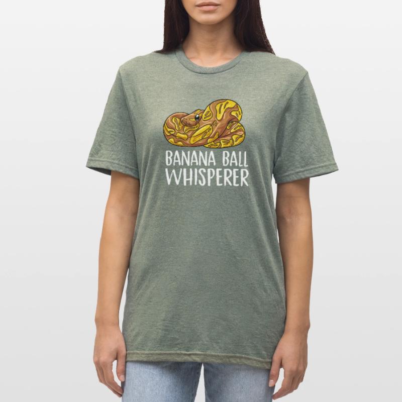 Conception de boule de banane pour un python T-shirt polycoton Unisexe