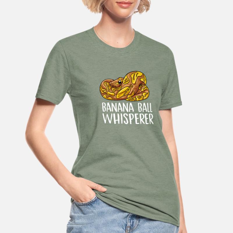 Conception de boule de banane pour un python T-shirt polycoton Unisexe