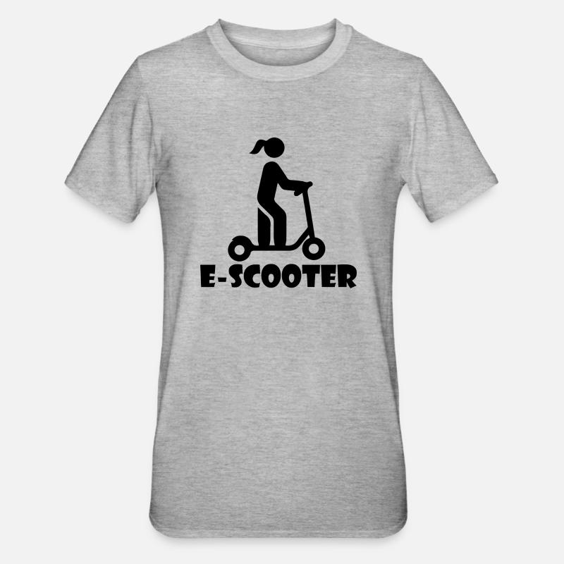 E-Scooter Roller Scooter - T-shirt polycoton Unisexe - gris chiné