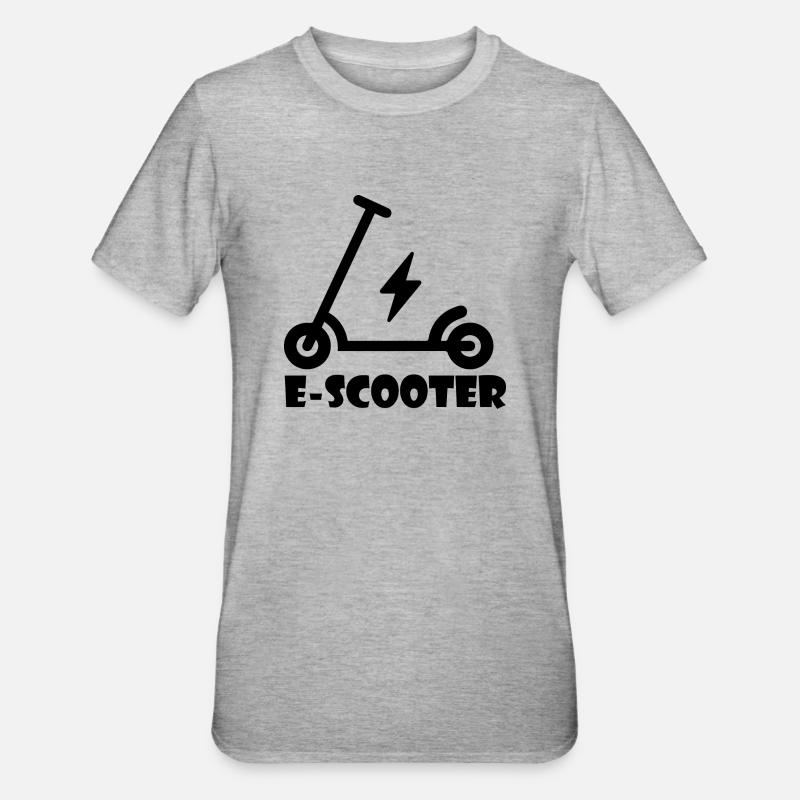 E-Scooter Roller Scooter - T-shirt polycoton Unisexe - gris chiné