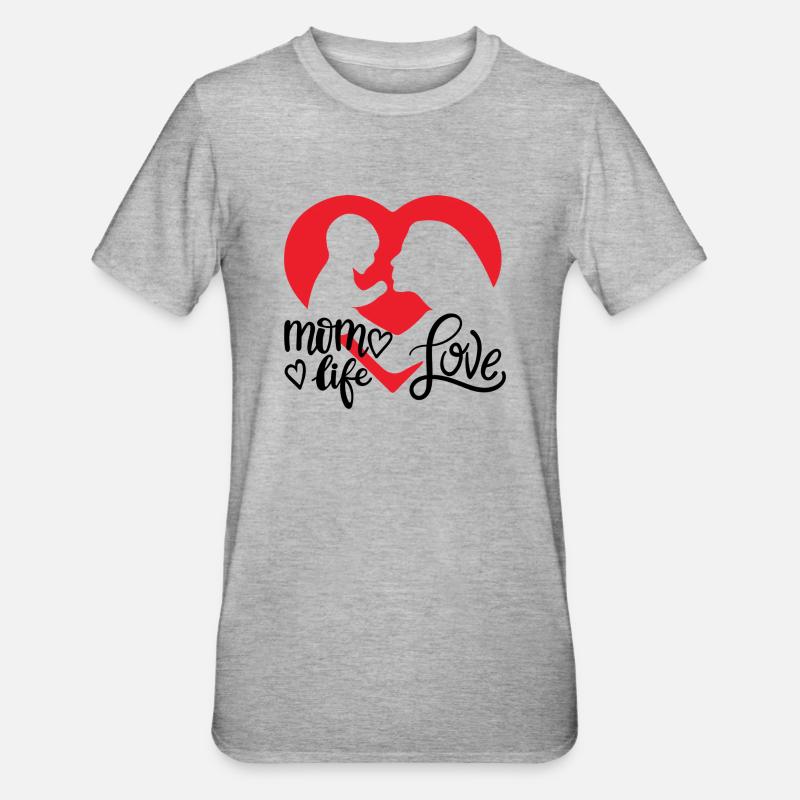 Das Leben der Mutter - Unisex Polycotton T-Shirt - Grau meliert