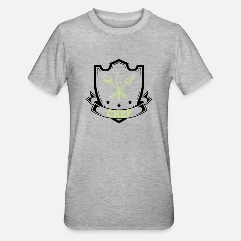 Chef Chef - T-shirt polycoton Unisexe - gris chiné