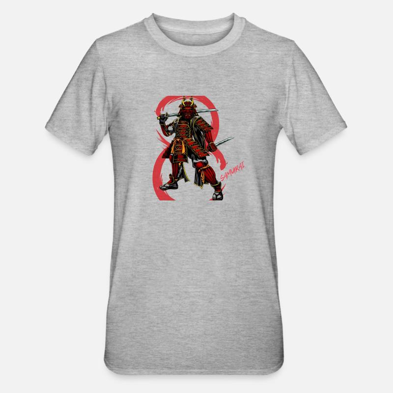 samouraï - T-shirt polycoton Unisexe - gris chiné