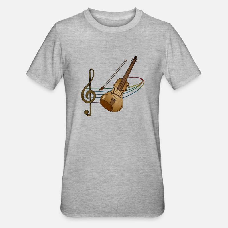 Violon - T-shirt polycoton Unisexe - gris chiné