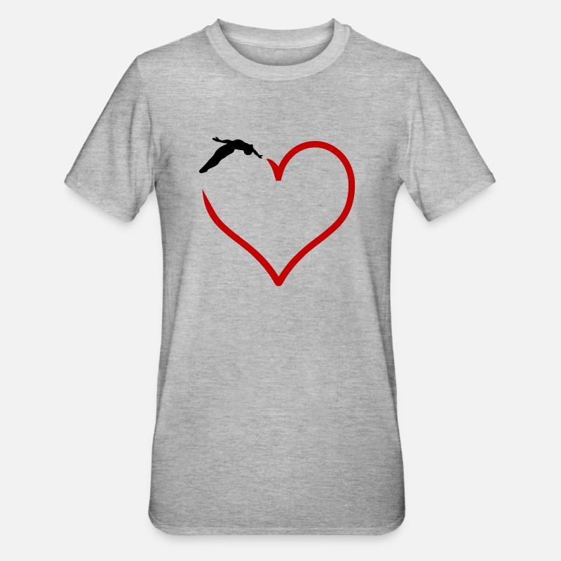Plongée - T-shirt polycoton Unisexe - gris chiné