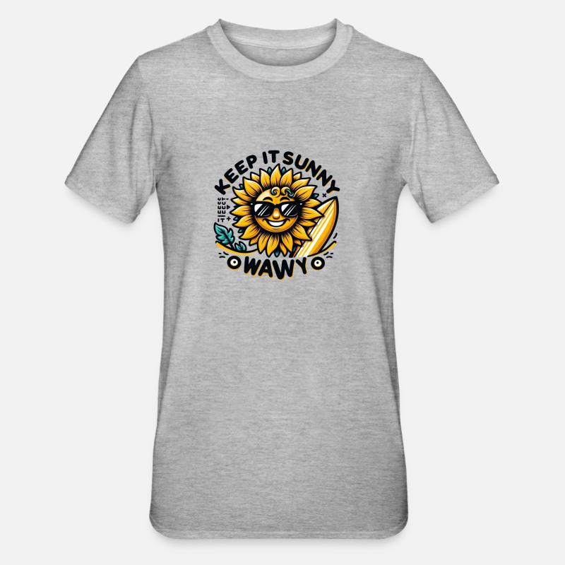 Keep it Sunny - Unisex Polycotton T-Shirt - heather grey