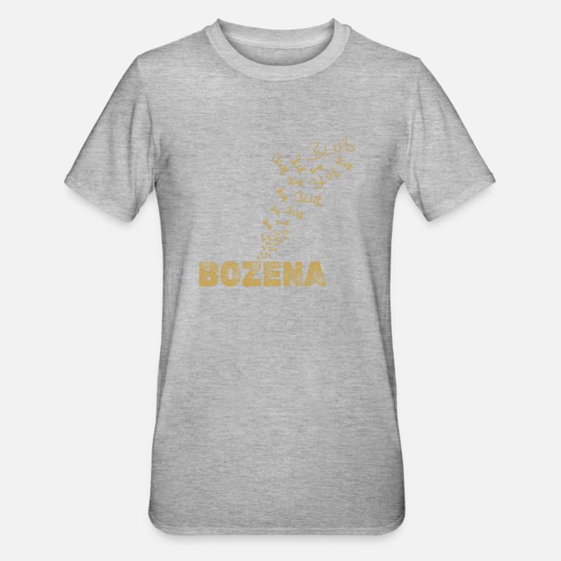Bozena als Boot - Unisex Polycotton T-Shirt - Grau meliert