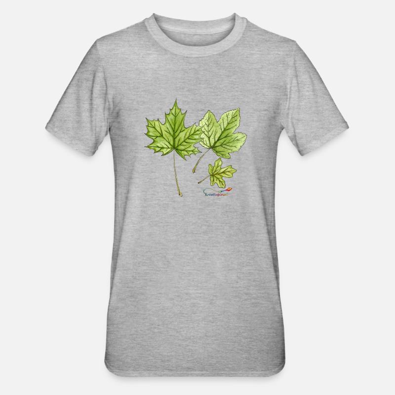 Feuilles d’érable - T-shirt polycoton Unisexe - gris chiné