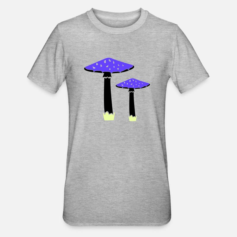 Champignons 2 - T-shirt polycoton Unisexe - gris chiné