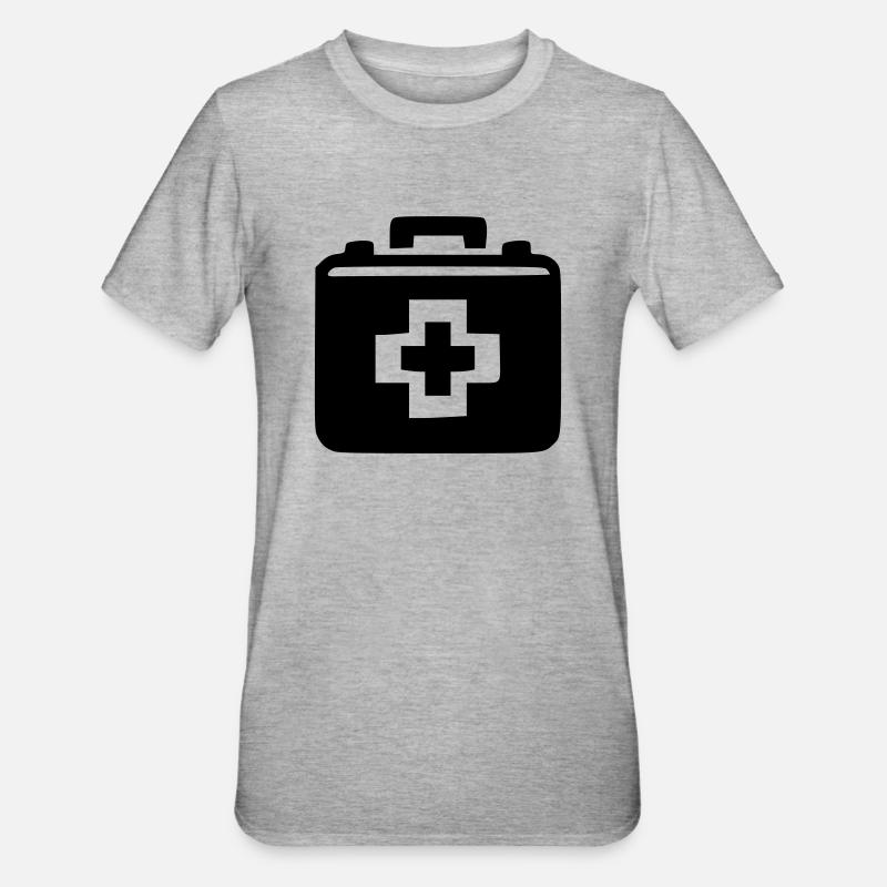 Arztkoffer - Unisex Polycotton T-Shirt - Grau meliert