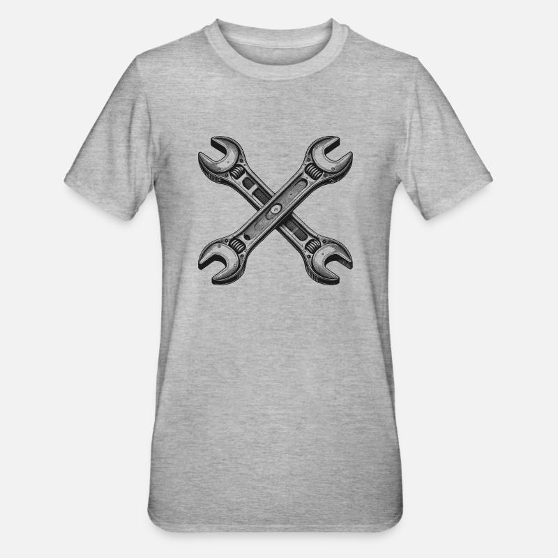 Clés à fourche - T-shirt polycoton Unisexe - gris chiné