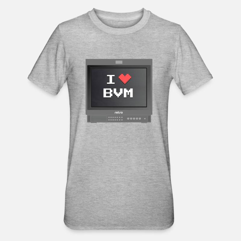 PVM Lover - J'aime mon BVM - T-shirt polycoton Unisexe - gris chiné