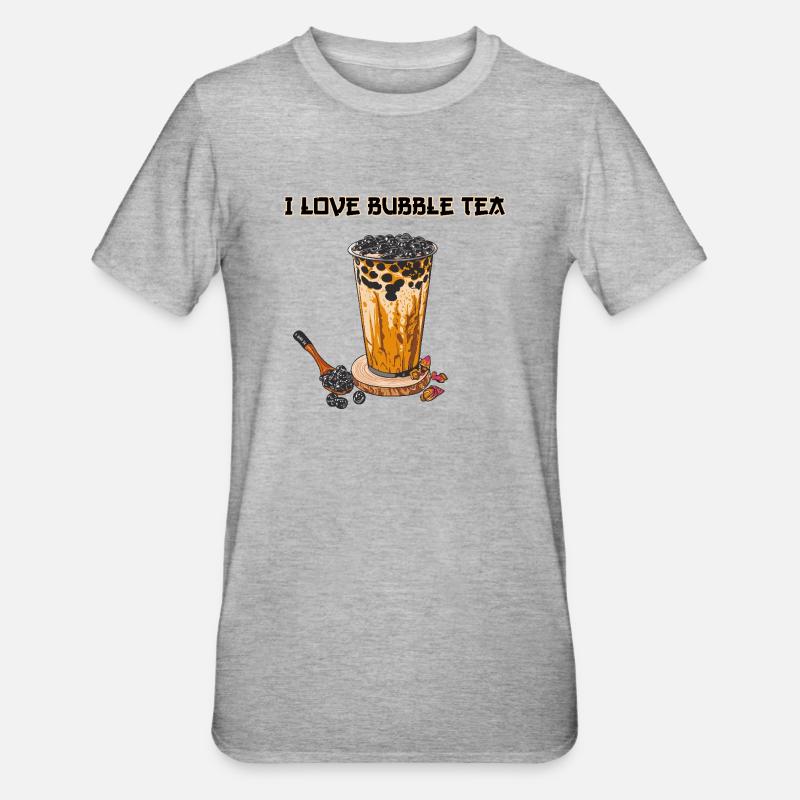 Bubble Tea // Illustration - T-shirt polycoton Unisexe - gris chiné