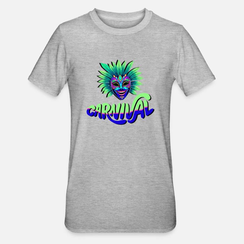 Masque de carnaval - T-shirt polycoton Unisexe - gris chiné