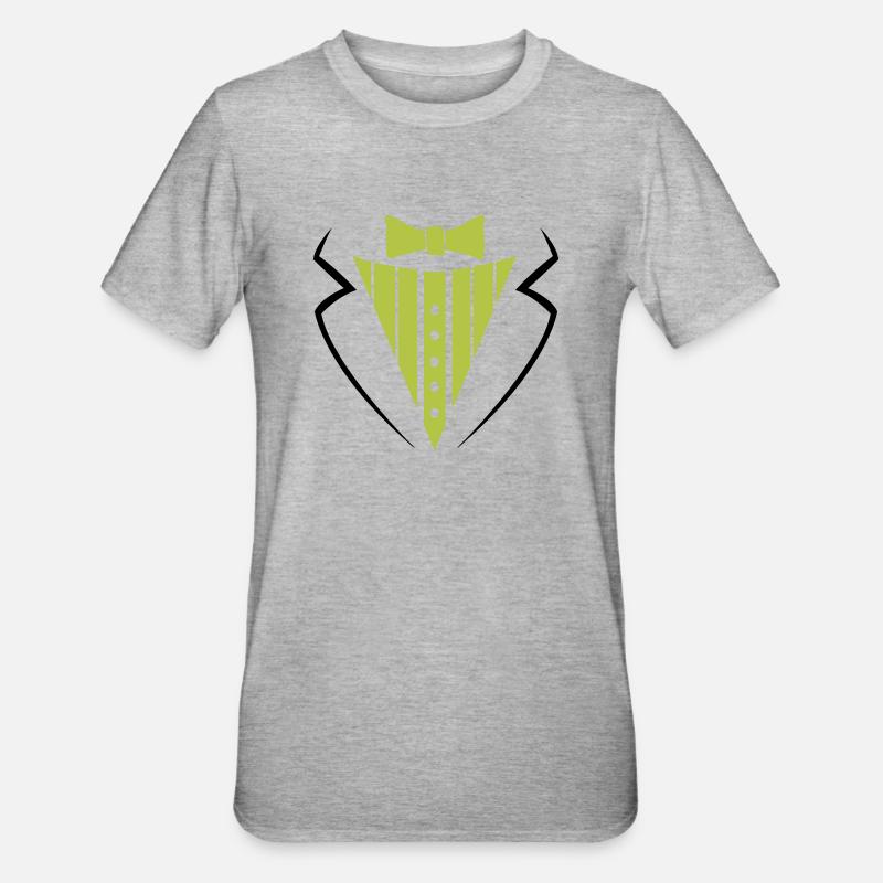 anzug texedo - Unisex Polycotton T-Shirt - Grau meliert