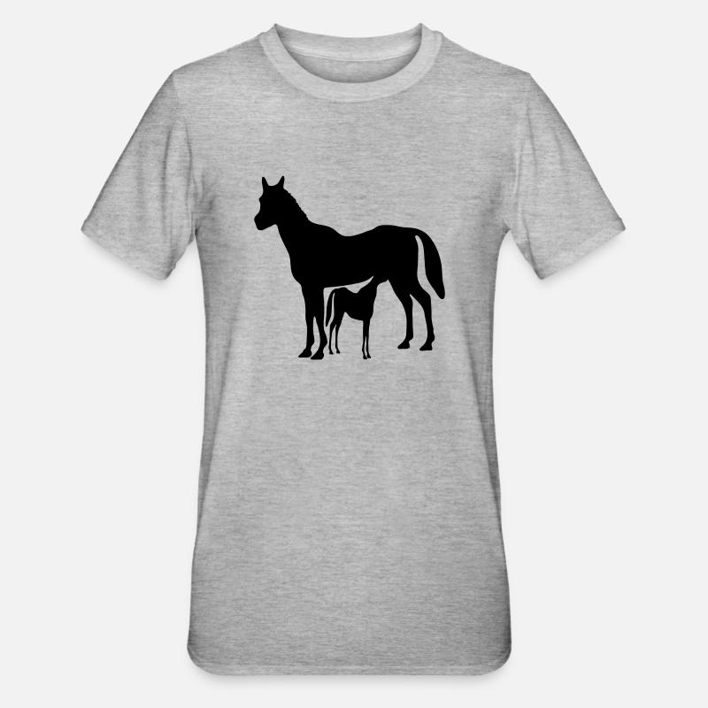 horse_4 - Unisex Polycotton T-Shirt - heather grey