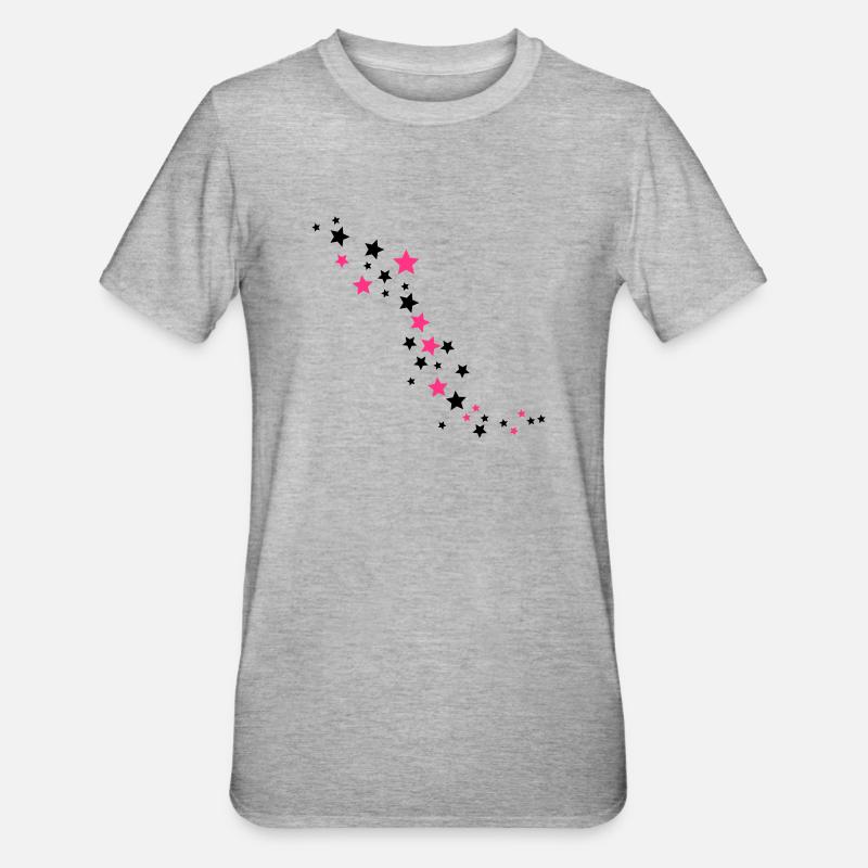 Sterne - Unisex Polycotton T-Shirt - Grau meliert