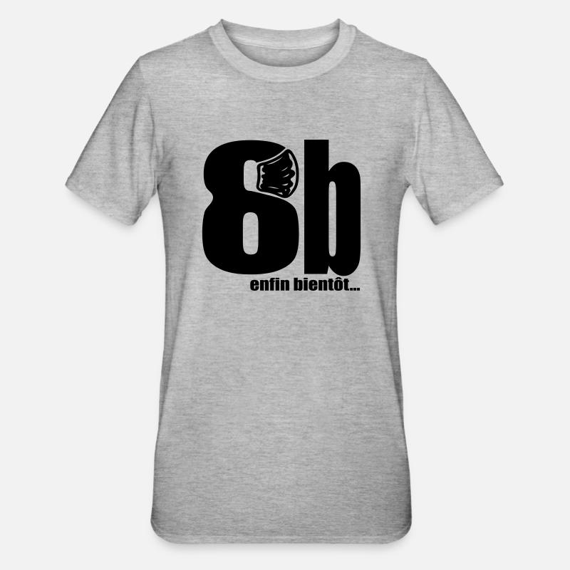 8b enfin bientôt - T-shirt polycoton Unisexe - gris chiné