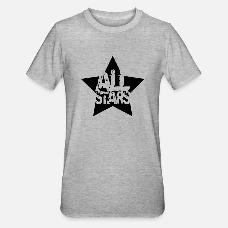 Empreinte de cachet étoile Allstars - T-shirt polycoton Unisexe - gris chiné