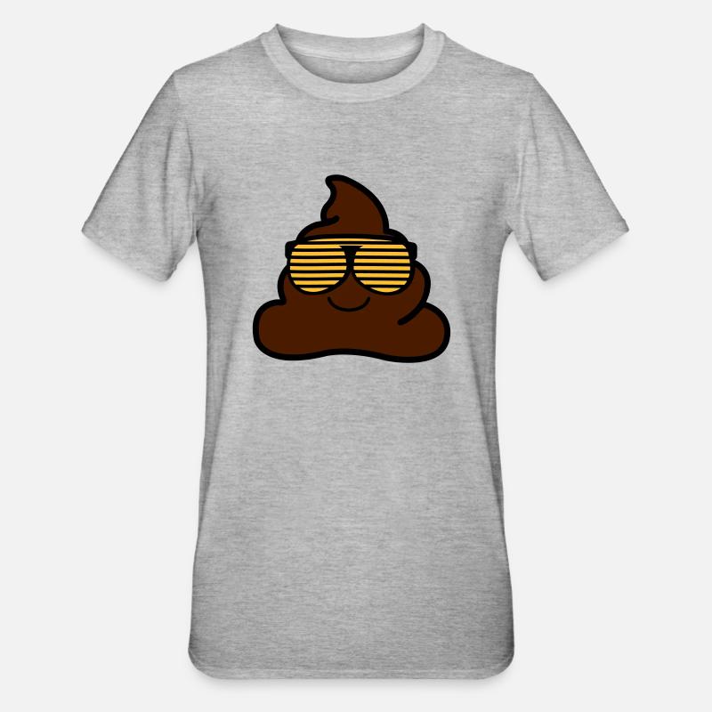 coole_kacke_02 - T-shirt polycoton Unisexe - gris chiné