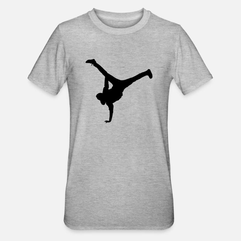 breakdance move - Unisex Polycotton T-Shirt - Grau meliert
