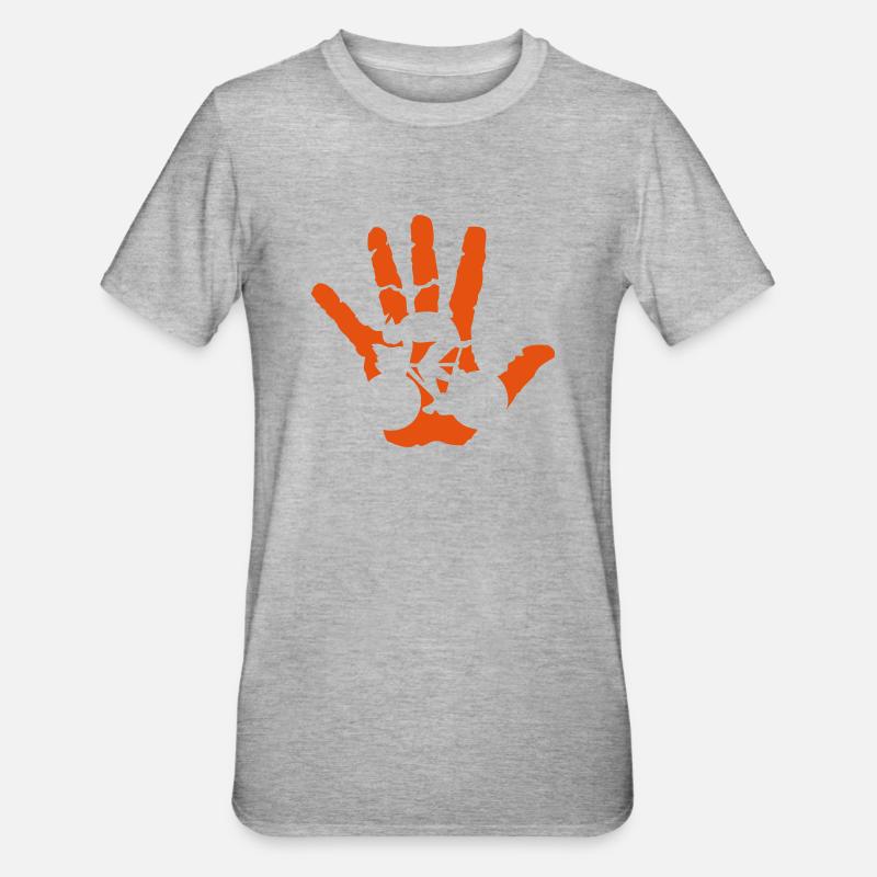 main cyclisme velo - T-shirt polycoton Unisexe - gris chiné