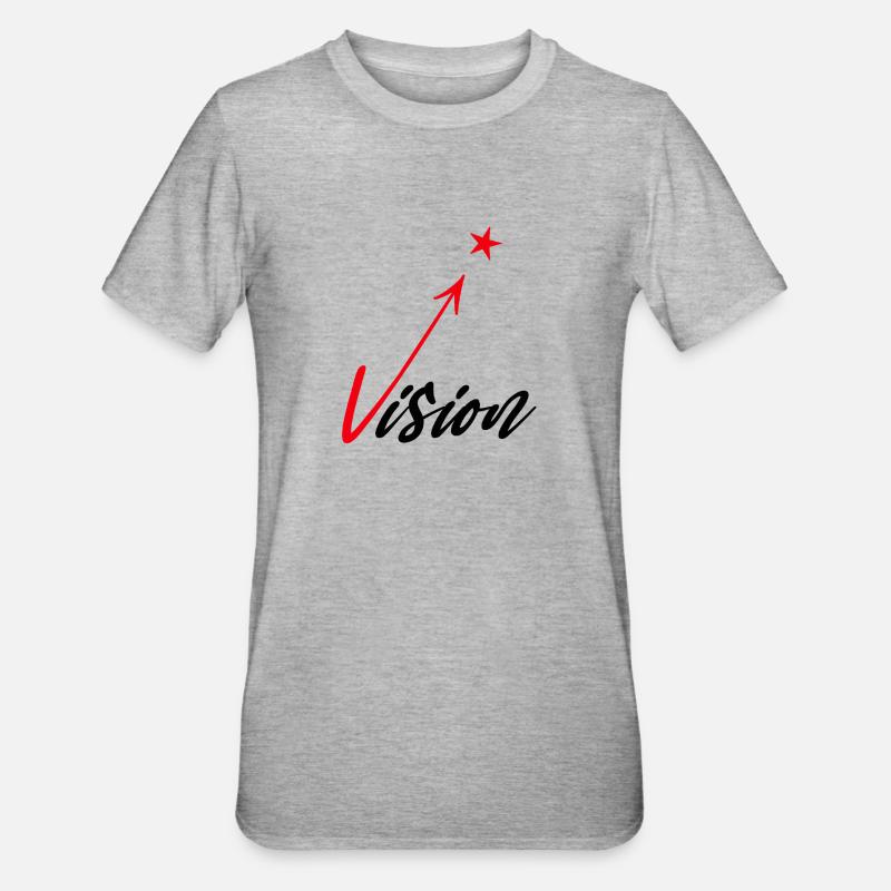 Vision, Plan, Future, Dream, Visionary - Unisex Polycotton T-Shirt - heather grey