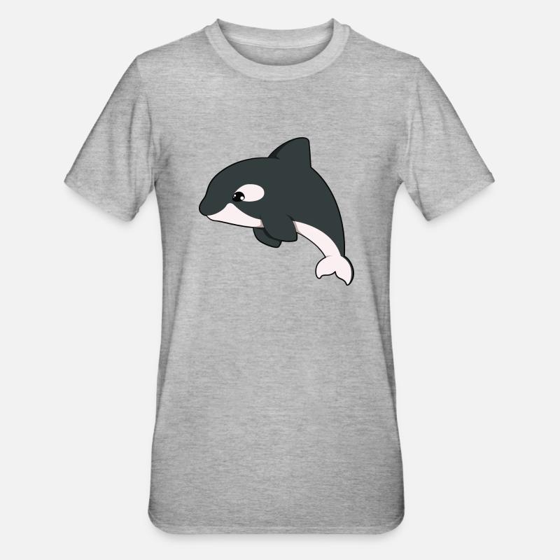 Orca - T-shirt polycoton Unisexe - gris chiné