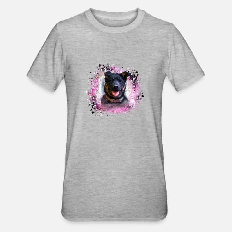 hund,schäferhund,welpe,rottweiler - Unisex Polycotton T-Shirt - Grau meliert
