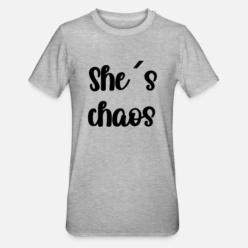 She s ́chaos - Unisex Polycotton T-Shirt - heather grey